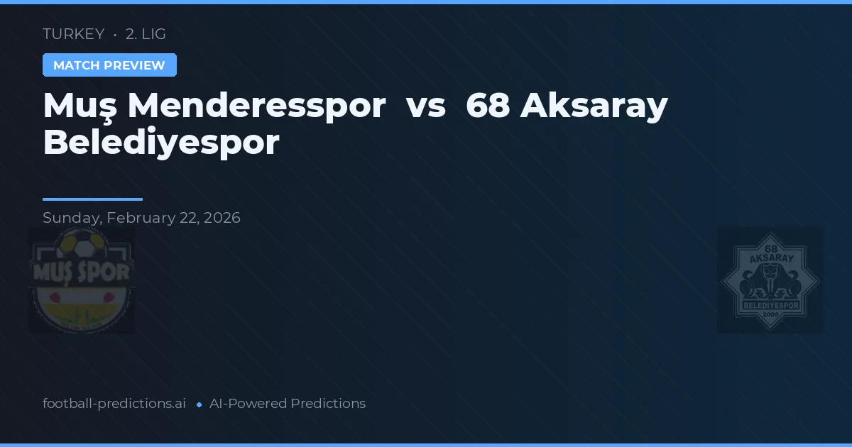 Muš Menderespor vs Aksaray Belediyespor — předpověď a náhled zápasu