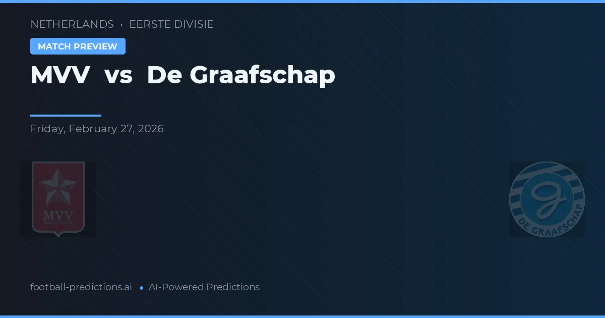 MVV vs De Graafschap — předpověď a náhled zápasu