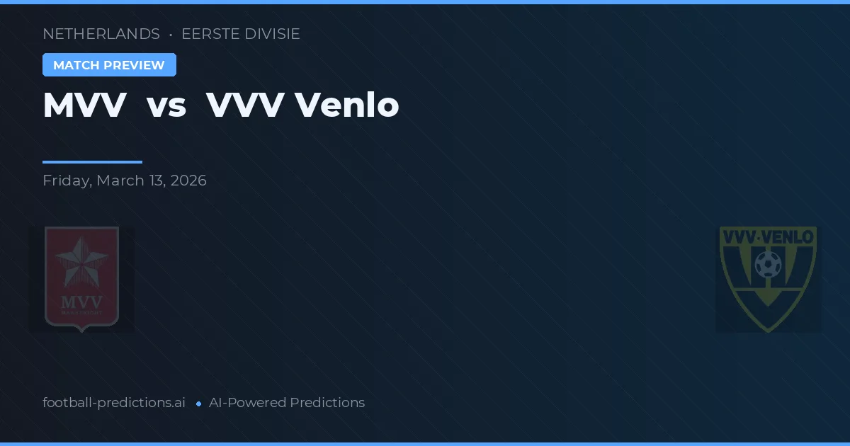 MVV vs VVV Venlo — předpověď a náhled zápasu