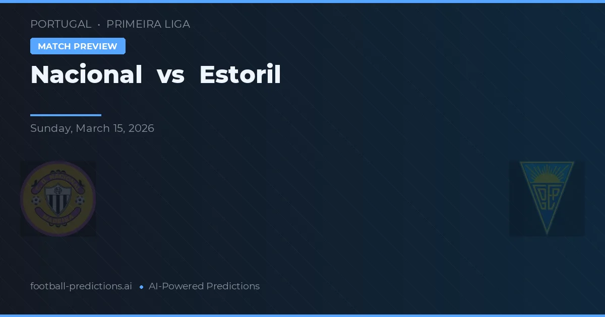 Nacional vs Estoril — předpověď a náhled zápasu
