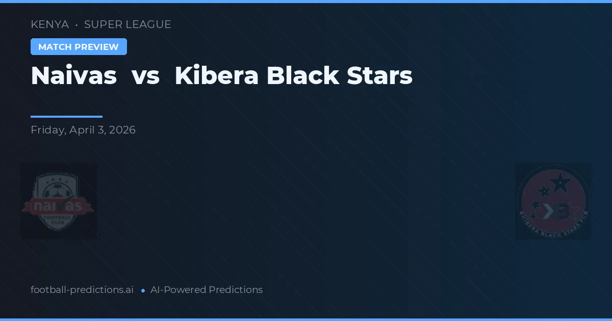 Naivas vs Kibera Black Stars — předpověď a náhled zápasu