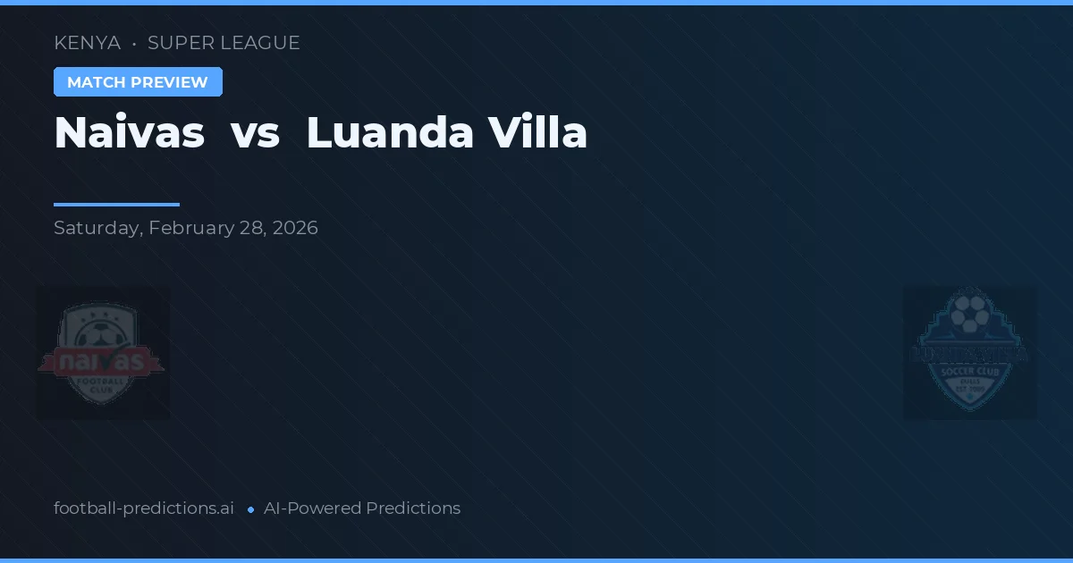 Naivas vs Luanda Villa — předpověď a náhled zápasu