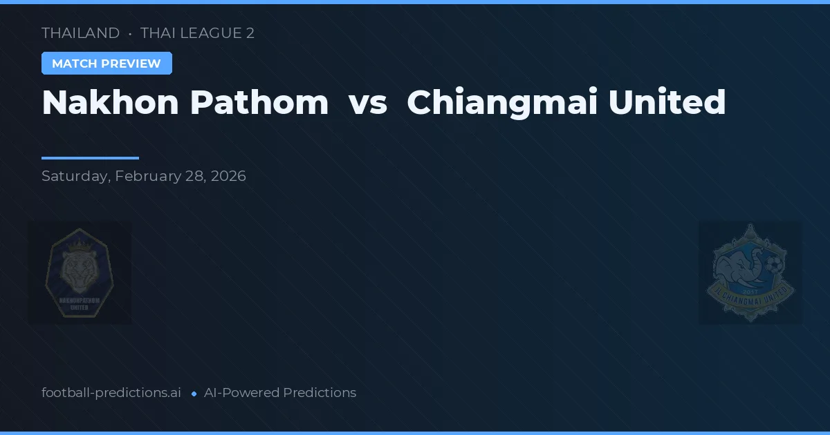 Nakhon Pátom vs Chiangmai United — předpověď a náhled zápasu