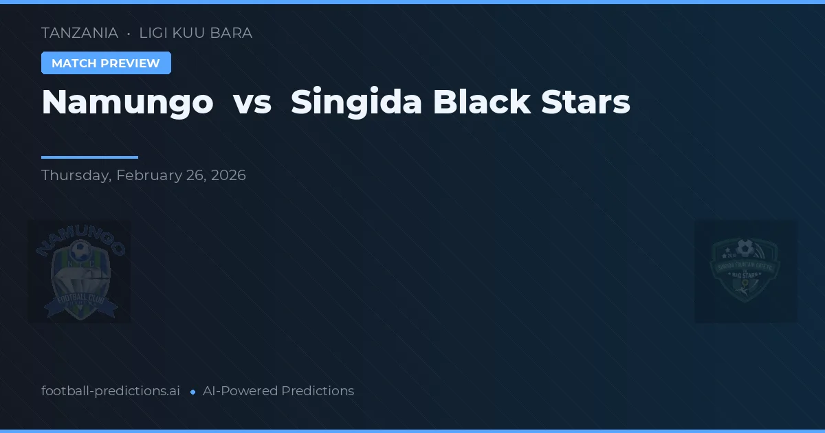 Namungo vs Singida Black Stars — předpověď a náhled zápasu