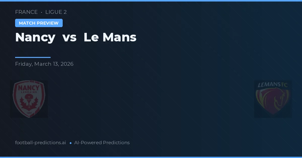 Nancy vs Le Mans — předpověď a náhled zápasu