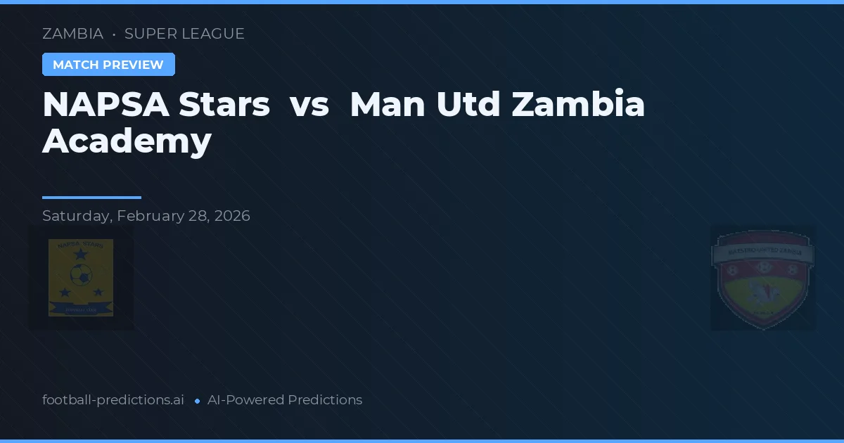 NAPSA Stars vs Man Utd Zambia Academy — předpověď a náhled zápasu