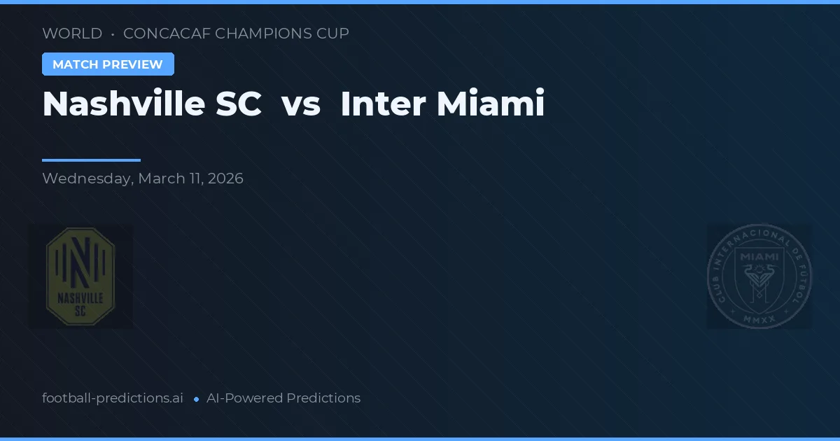 Nashville SC vs Inter Miami — předpověď a náhled zápasu