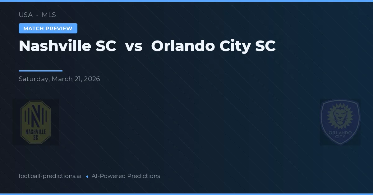 Nashville SC vs Orlando City SC — předpověď a náhled zápasu