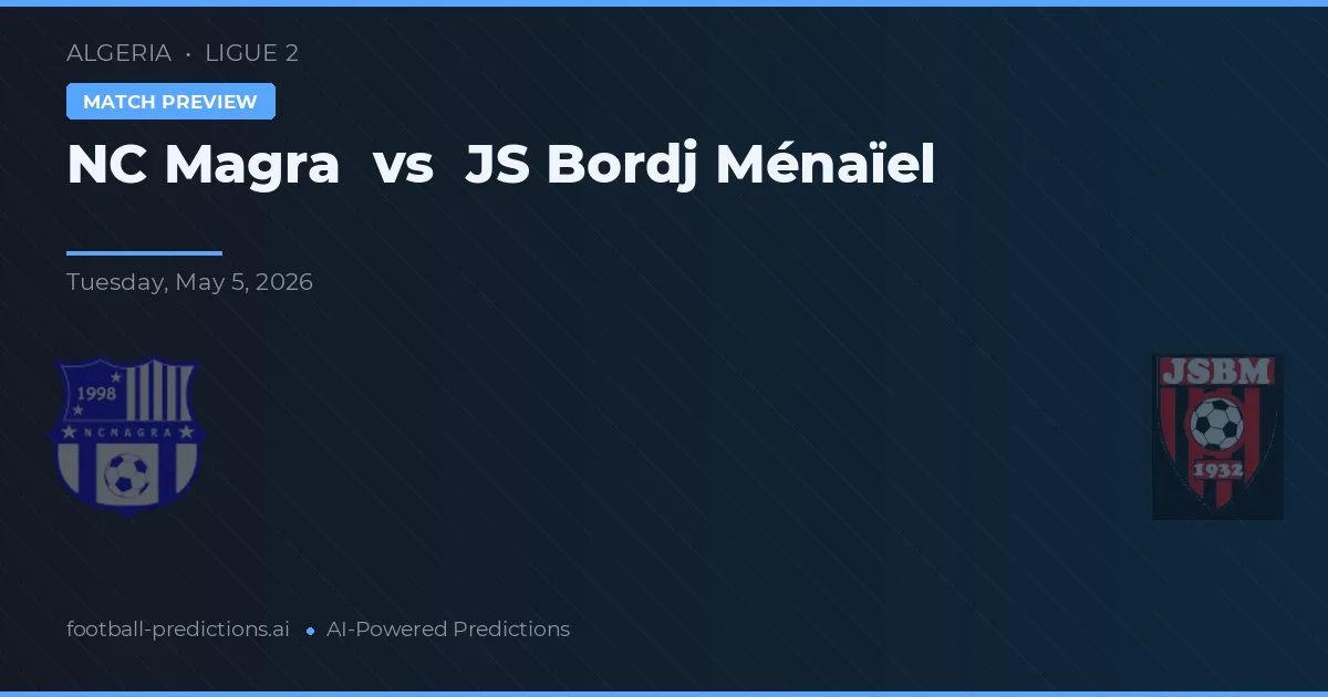 NC Magra vs JS Bordj Ménaïel — předpověď a náhled zápasu