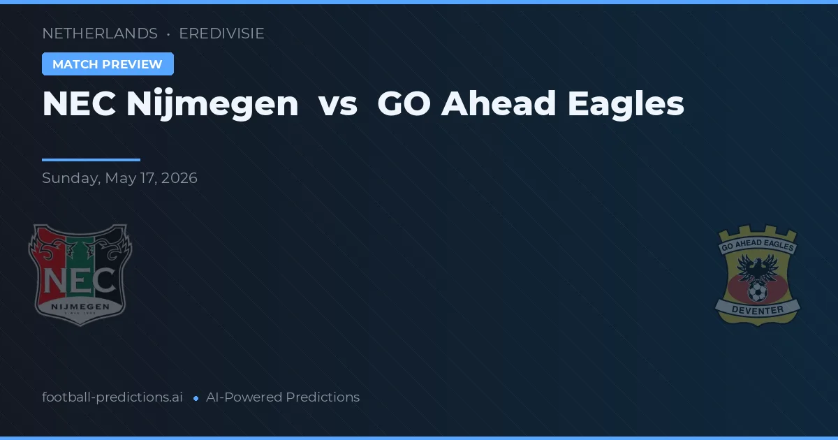 NEC Nijmegen vs GO Ahead Eagles — předpověď a náhled zápasu