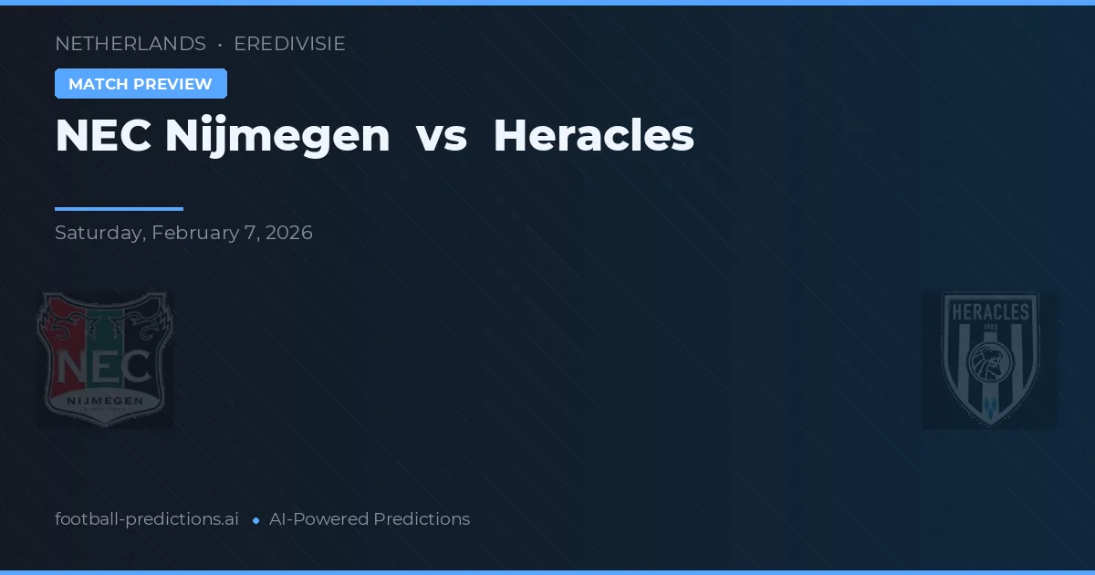 NEC Nijmegen vs Heracles — předpověď a náhled zápasu