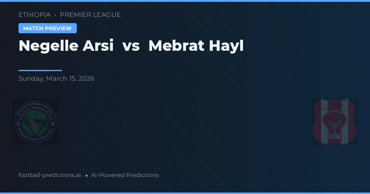 Negelle Arsi vs Mebrat Hayl — předpověď a náhled zápasu