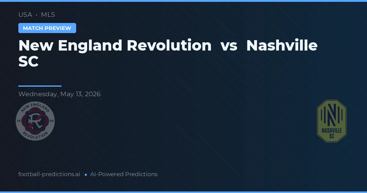 New England Revolution vs Nashville SC — předpověď a náhled zápasu