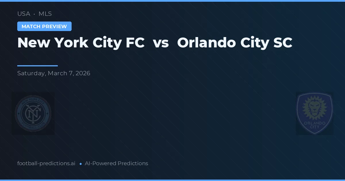 New York City FC vs Orlando City SC — předpověď a náhled zápasu