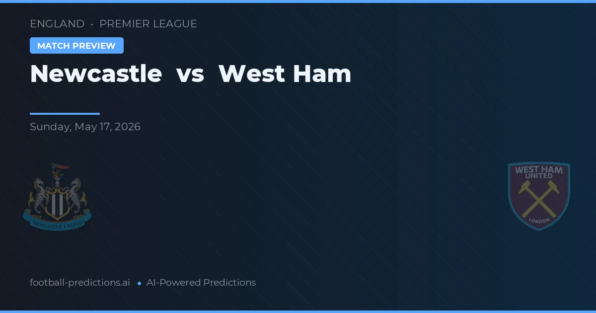 Newcastle vs West Ham — předpověď a náhled zápasu