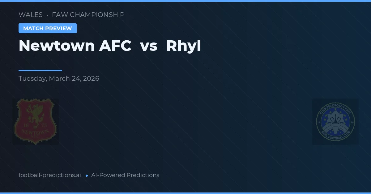 Newtown AFC vs Rhyl — předpověď a náhled zápasu