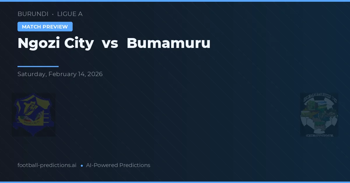 Ngozi City vs Bumamuru — předpověď a náhled zápasu