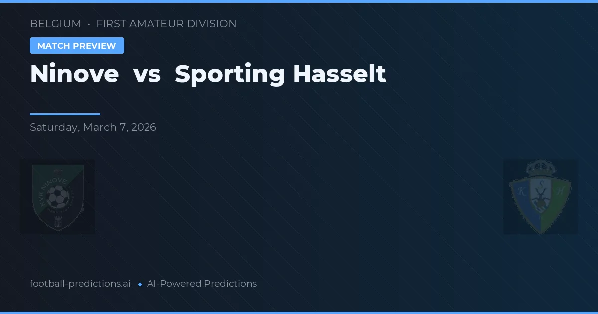 Ninove vs Sporting Hasselt — předpověď a náhled zápasu