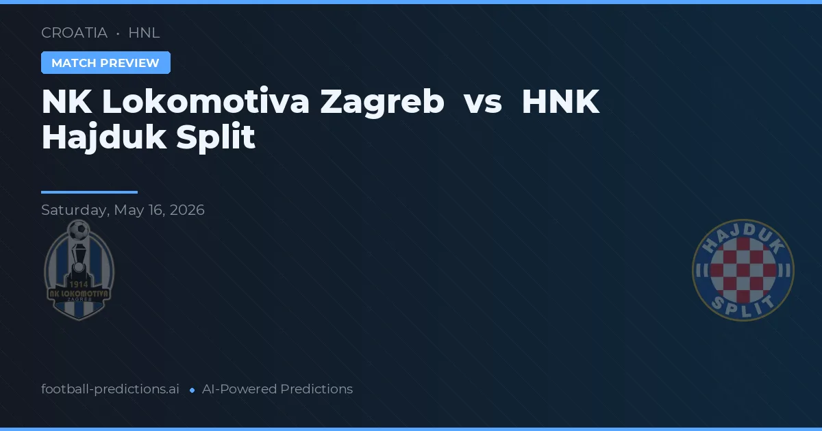 NK Lokomotiva Záhřeb vs HNK Hajduk Split — předpověď a náhled zápasu