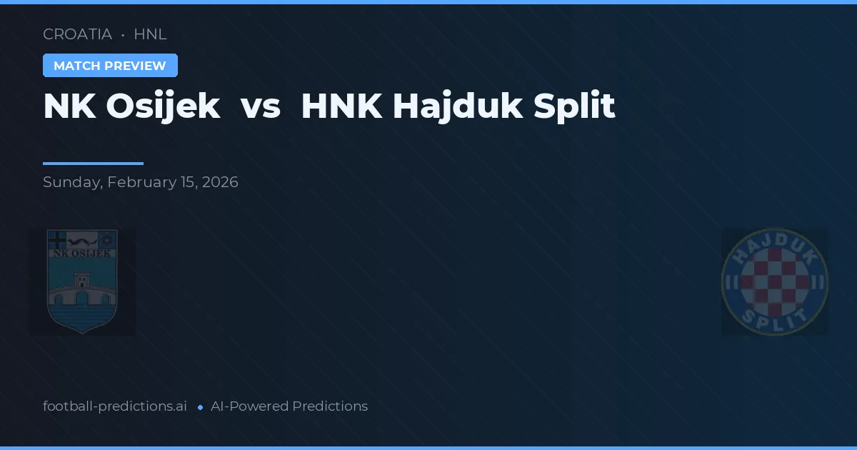 NK Osijek vs HNK Hajduk Split — předpověď a náhled zápasu