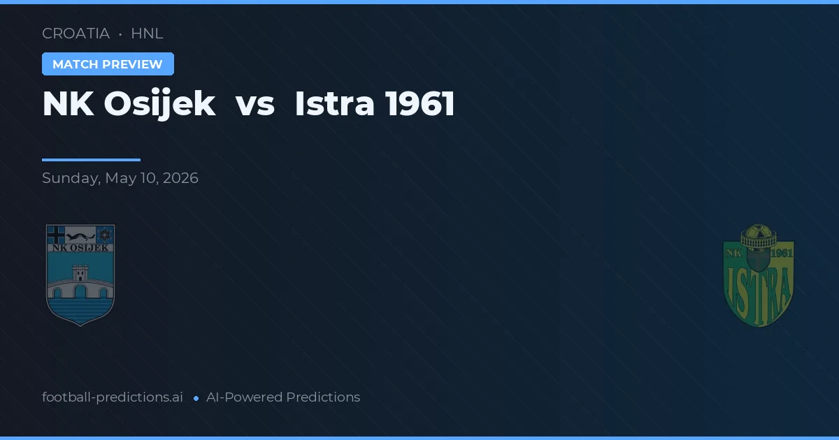 NK Osijek vs Istra 1961 — předpověď a náhled zápasu