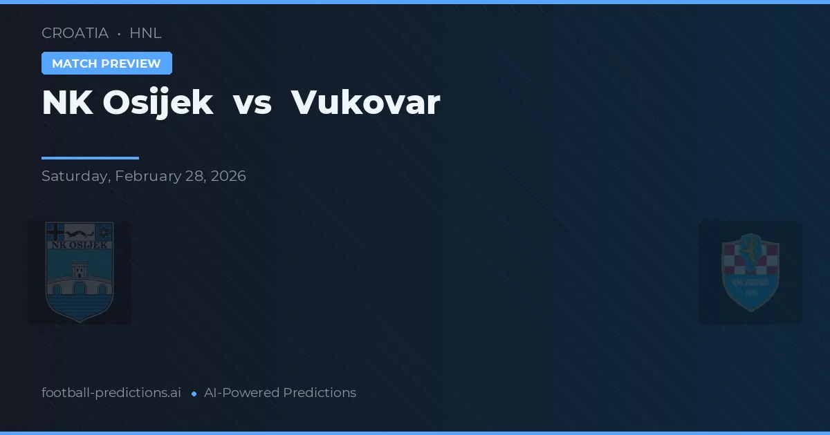 NK Osijek vs Vukovar — předpověď a náhled zápasu