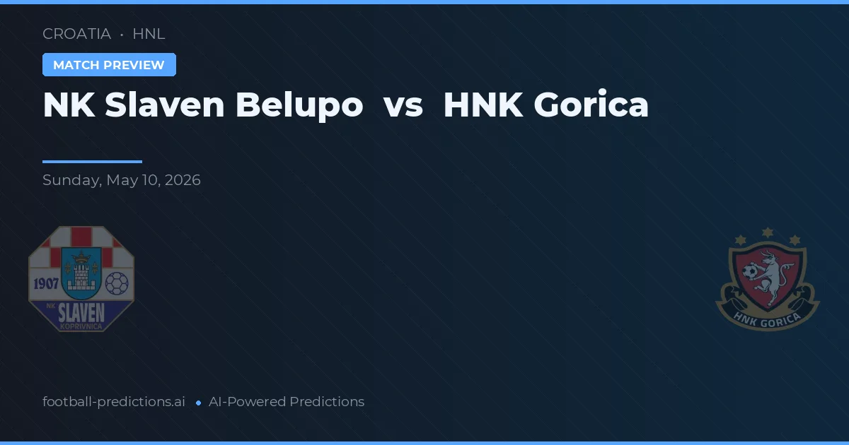 NK Slaven Belupo vs HNK Gorica — předpověď a náhled zápasu