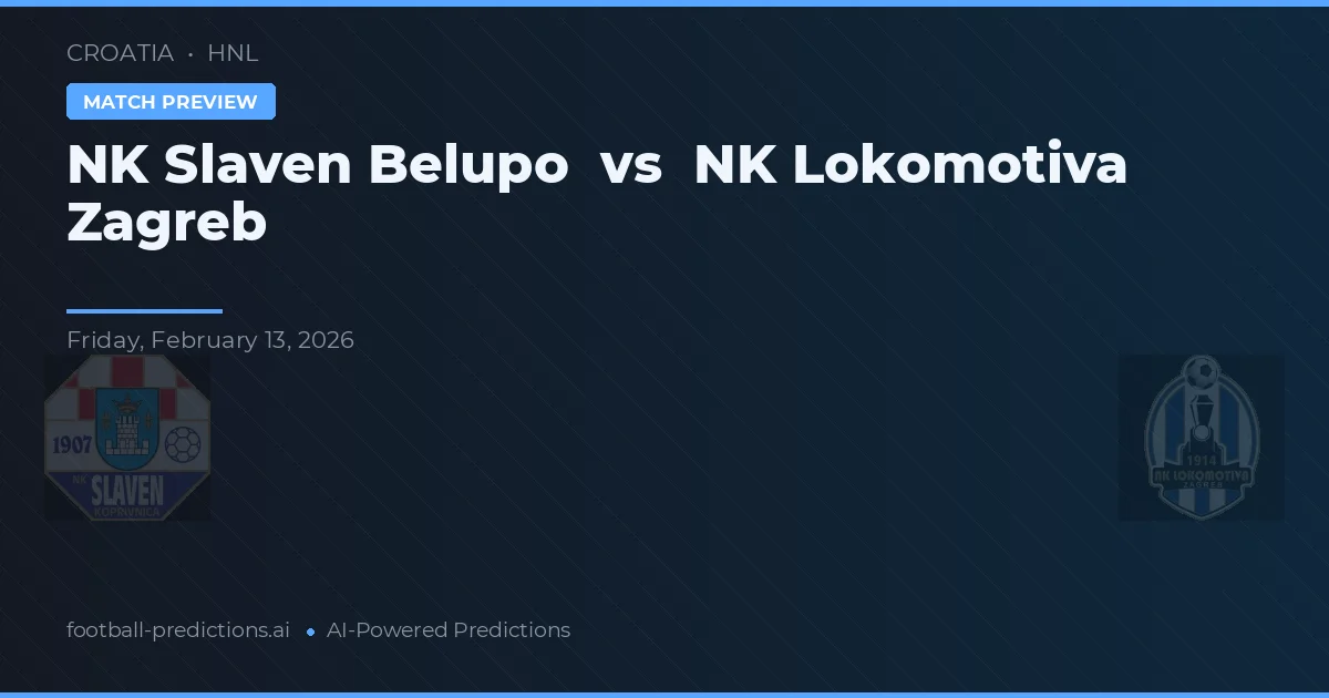 NK Slaven Belupo vs NK Lokomotiva Záhřeb — předpověď a náhled zápasu