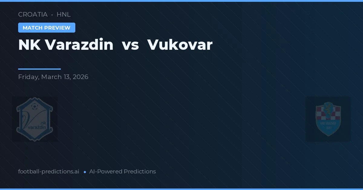 NK Varaždin vs Vukovar — předpověď a náhled zápasu