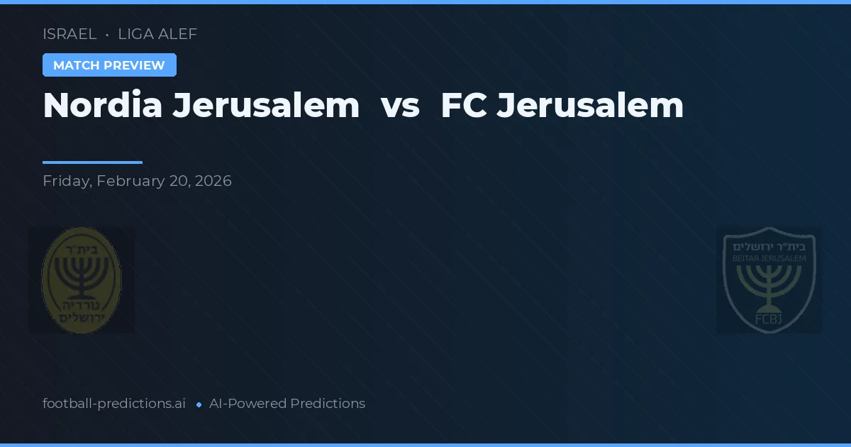 Nordia Jeruzalém vs FC Jerusalem — předpověď a náhled zápasu