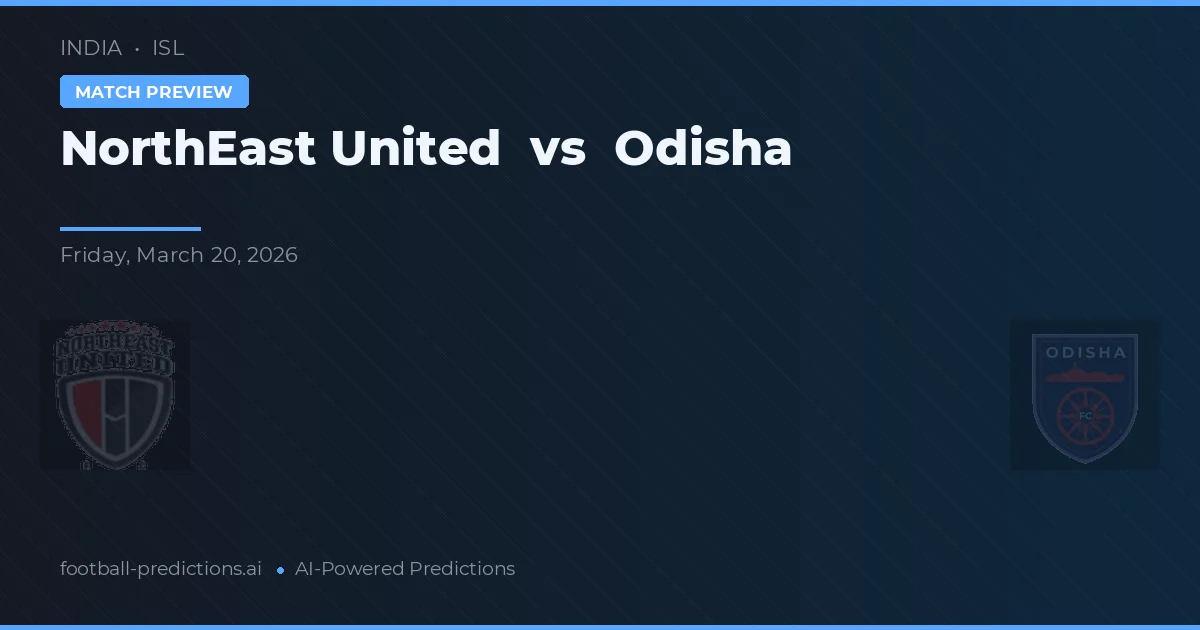 NorthEast United vs Odisha — předpověď a náhled zápasu