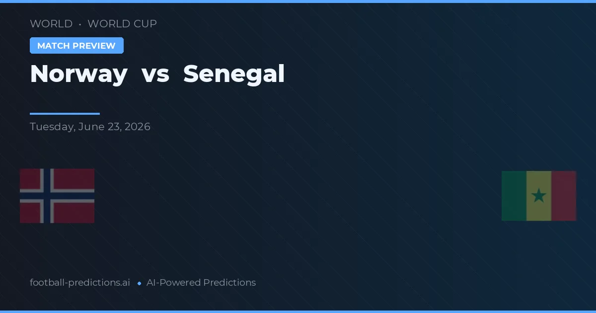 Norsko vs Senegal — předpověď a náhled zápasu