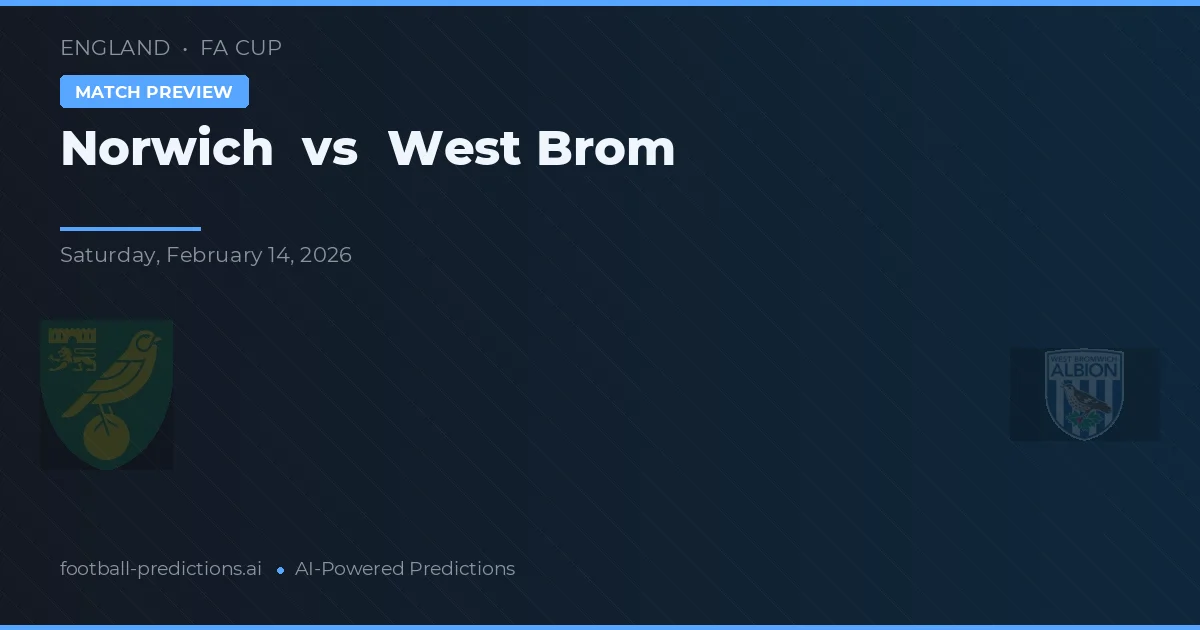 Norwich vs West Brom — předpověď a náhled zápasu