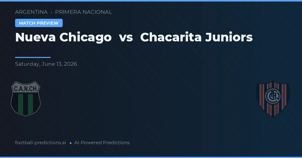 Nueva Chicago vs Chacarita Juniors — předpověď a náhled zápasu