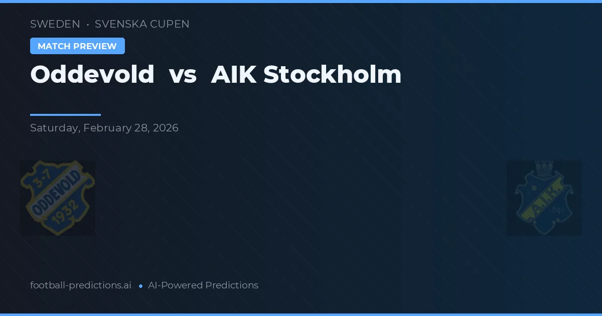 Oddevold vs AIK Stockholm — předpověď a náhled zápasu
