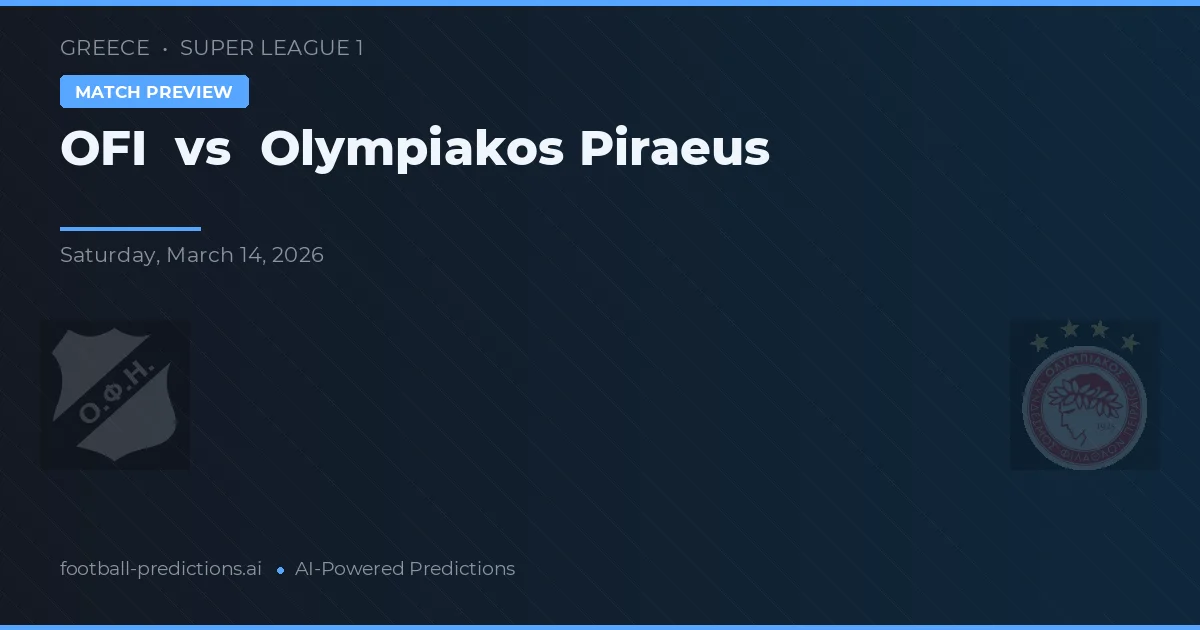 OFI vs Olympiakos Piraeus — předpověď a náhled zápasu