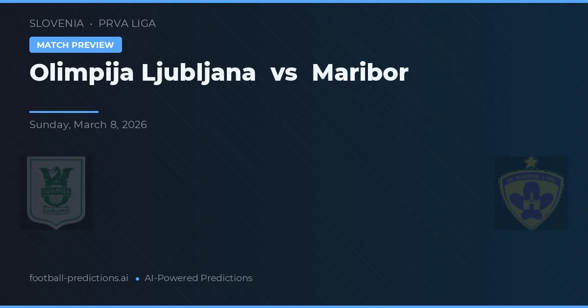 Olimpija Ljubljana vs Maribor — předpověď a náhled zápasu