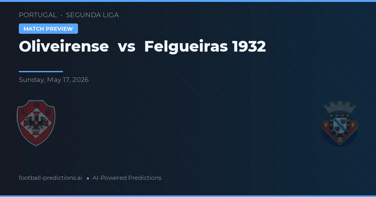 Oliveirense vs Felgueiras 1932 — předpověď a náhled zápasu