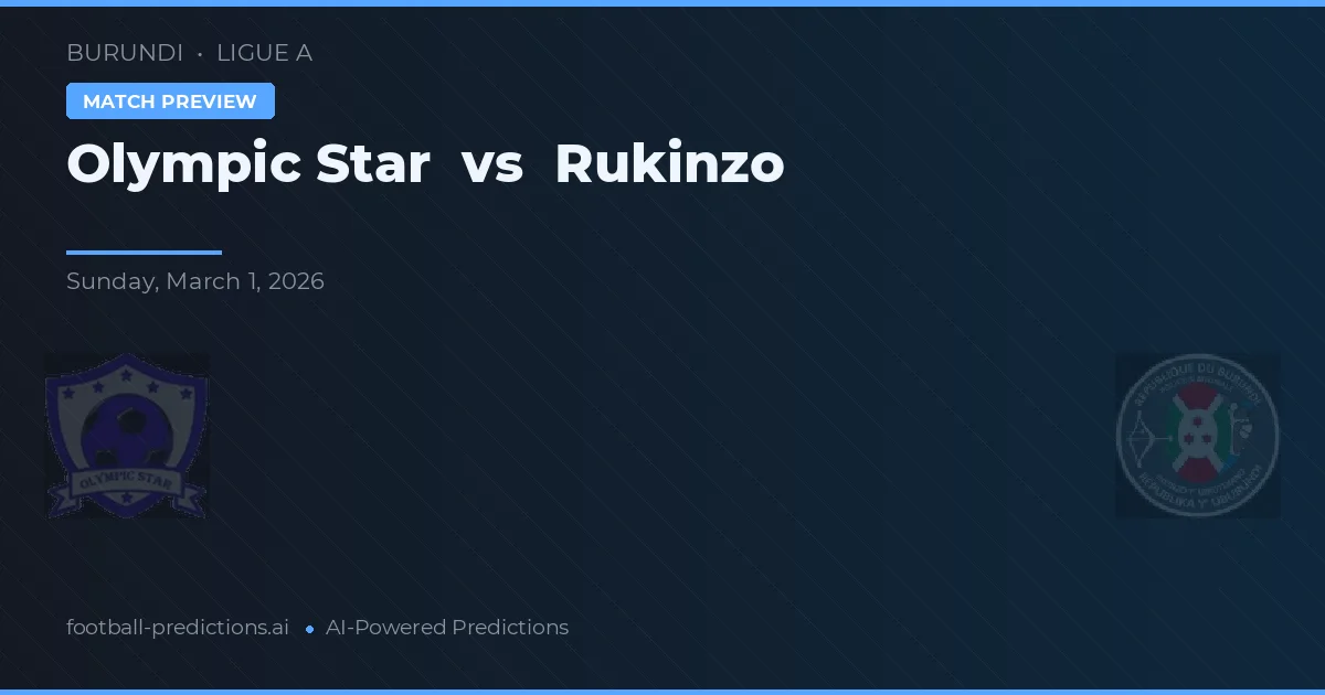 Olympic Star vs Rukinzo — předpověď a náhled zápasu