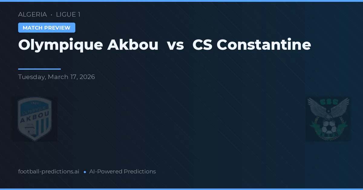Olympique Akbou vs CS Káhira — předpověď a náhled zápasu