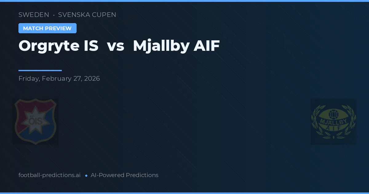 Oergryte IS vs Mjällby AIF — předpověď a náhled zápasu