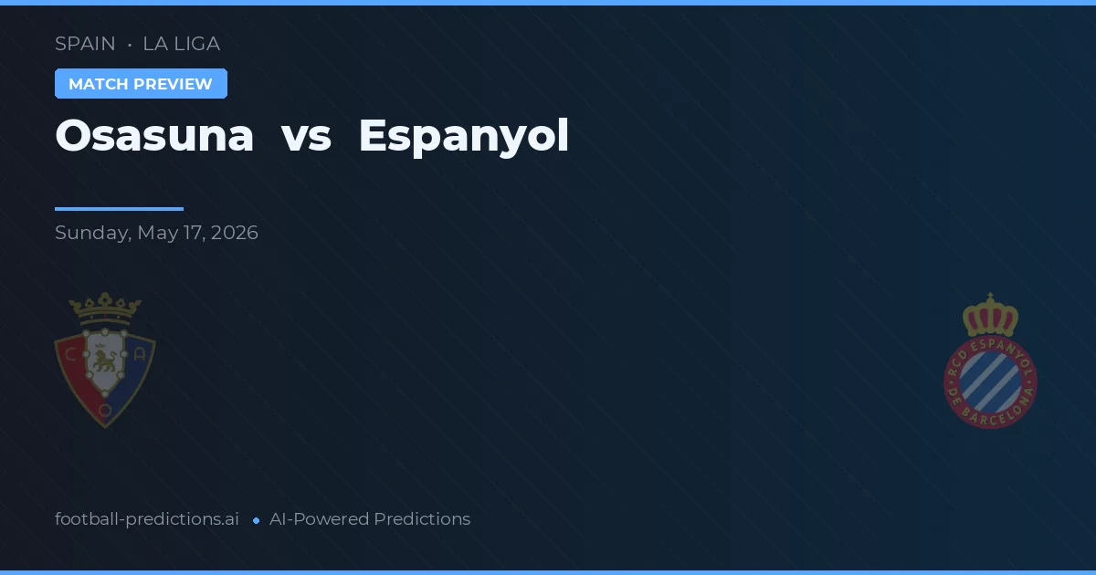 Osasuna vs Espanyol — předpověď a náhled zápasu