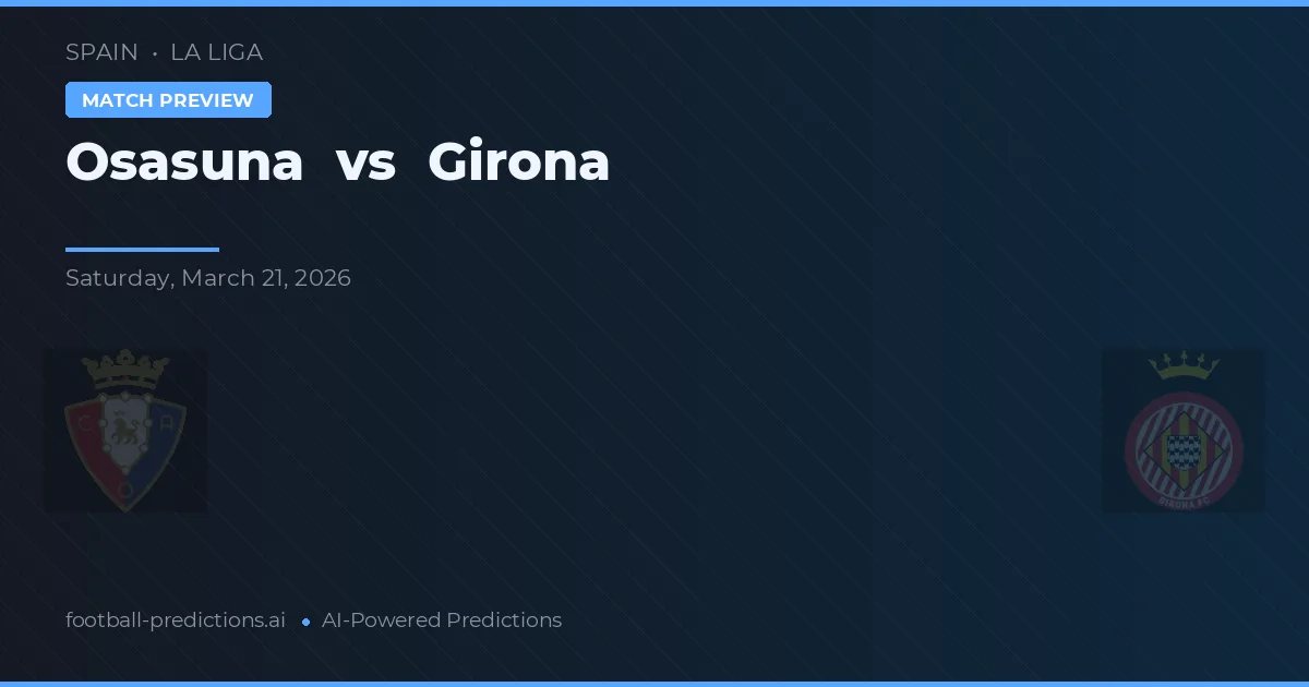 Osasuna vs Girona — předpověď a náhled zápasu