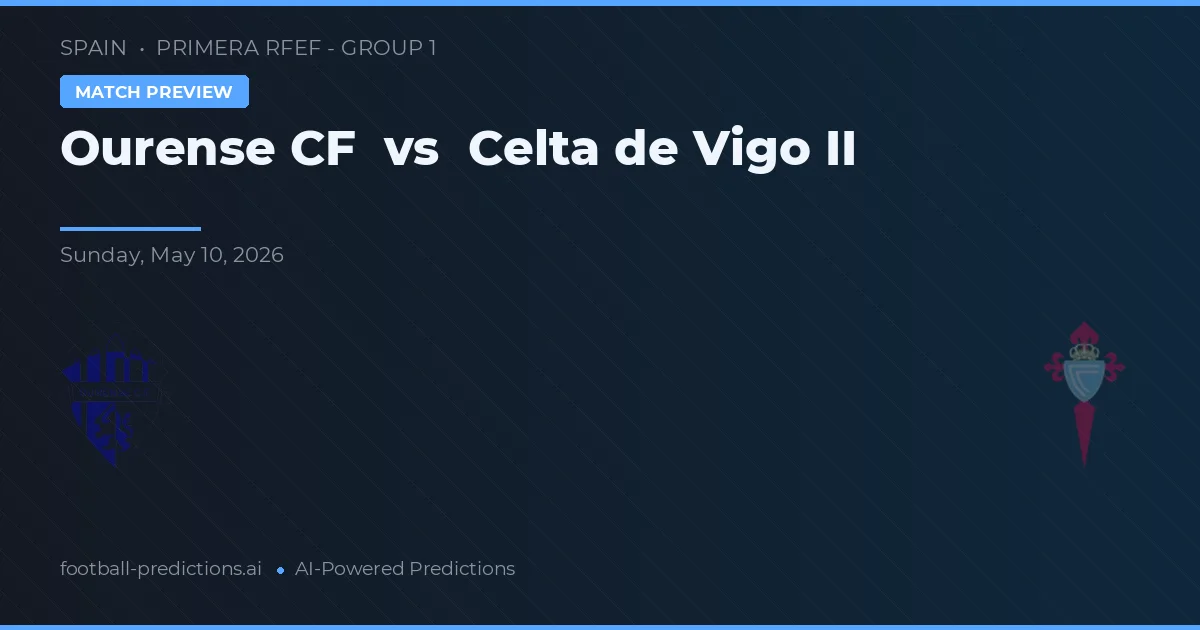 Ourense CF vs Celta Vigo II — předpověď a náhled zápasu