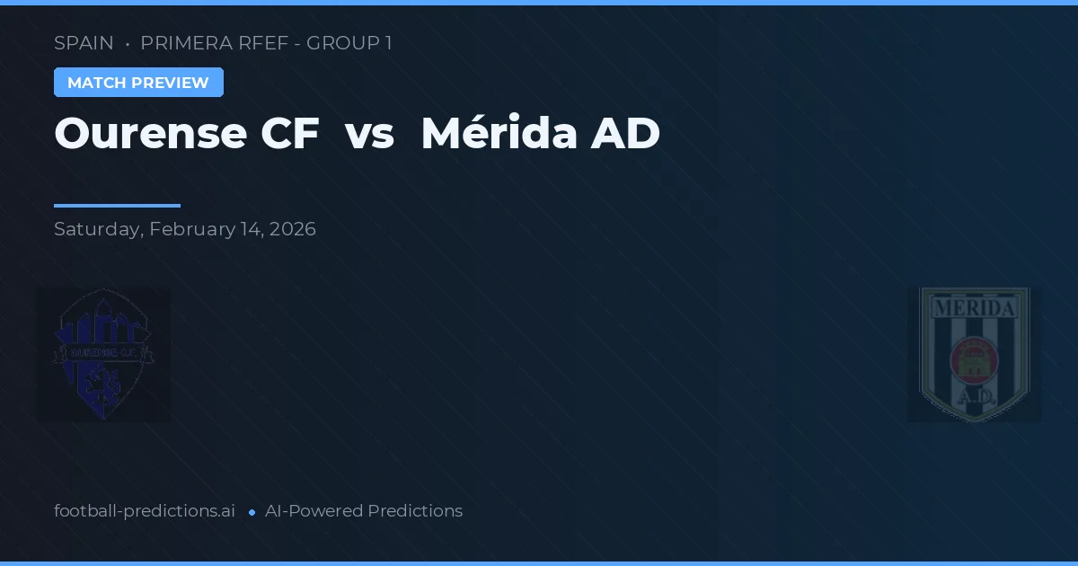 Ourense CF vs Mérida — předpověď a náhled zápasu