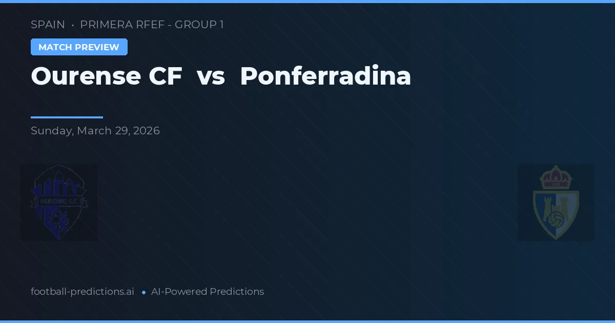 Ourense CF vs Ponferradina — předpověď a náhled zápasu