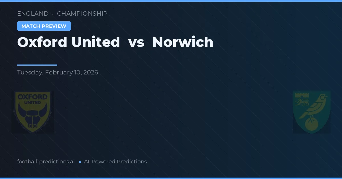 Oxford United vs Norwich — předpověď a náhled zápasu