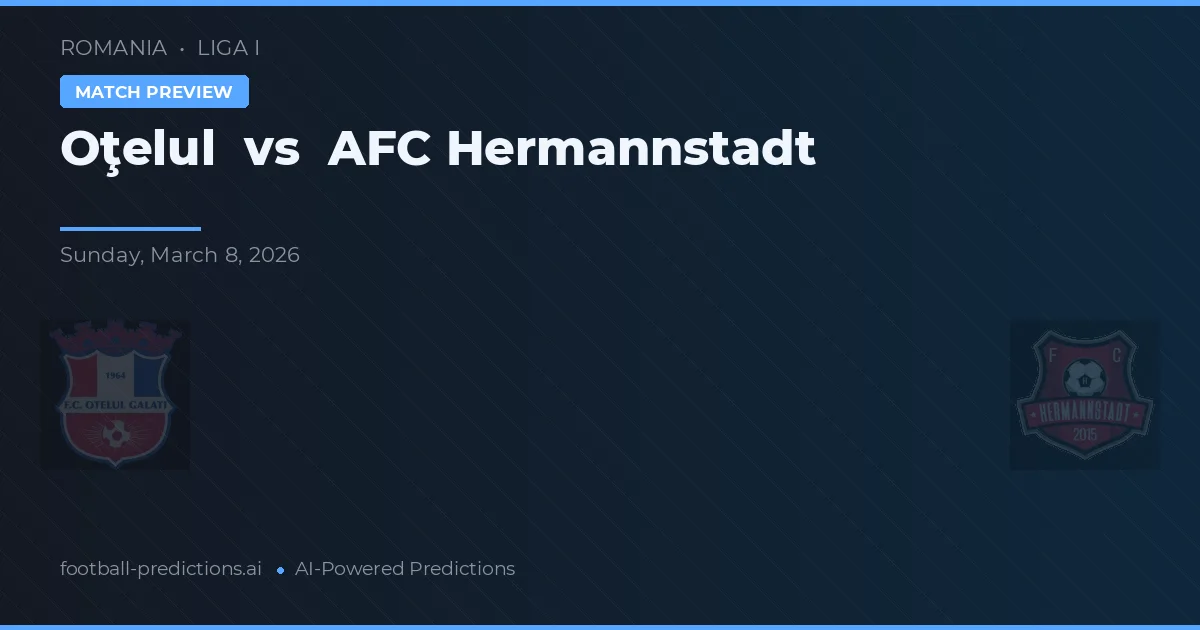 Oţelul vs AFC Hermannstadt — předpověď a náhled zápasu