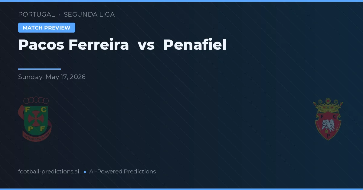 Pacos Ferreira vs Penafiel — předpověď a náhled zápasu
