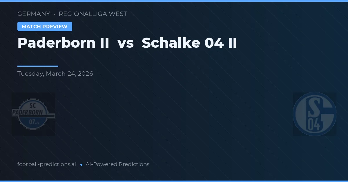 Paderborn II vs Schalke 04 II — předpověď a náhled zápasu